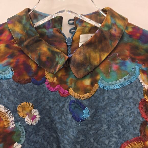 Erdem Midi Dress Womens 4 US Embroiderd Colorful Bolero Designer Runway England - Picture 4 of 11